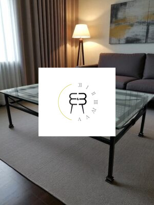 Modern Iron & Glass Coffee Table