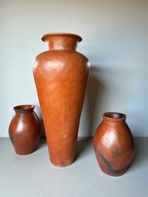 Full set of 3 rustic Terracotta pot set