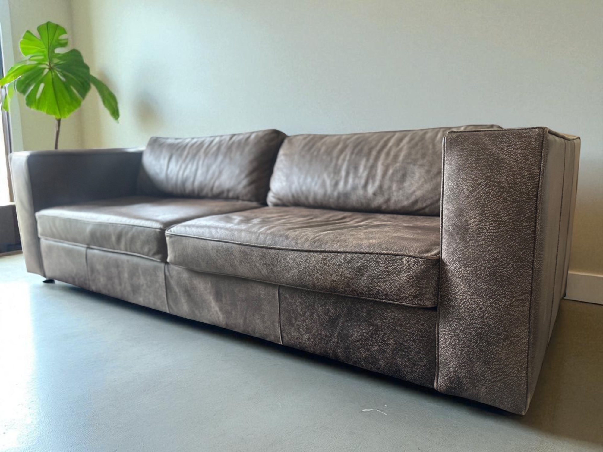 Genuine leather Huxley 3-seater sofa from @home