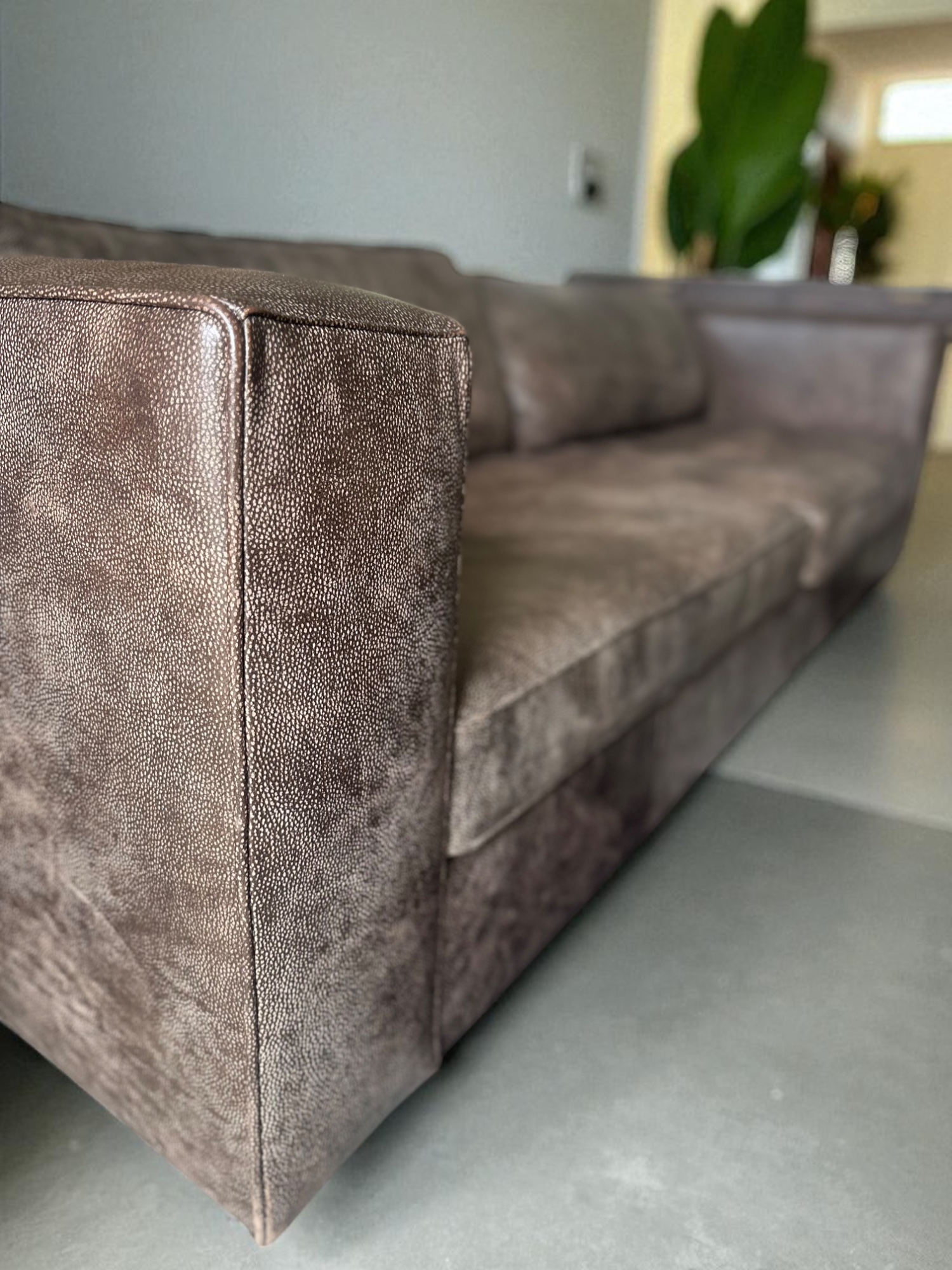 genuine leather 3-seater sofa