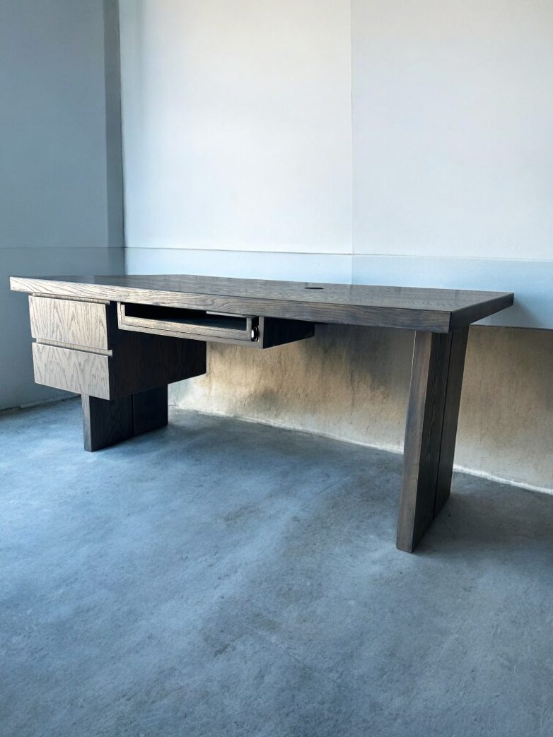 Executive Office Desk with Drawer Unit – Real Wood Veneer Finish (160cm)