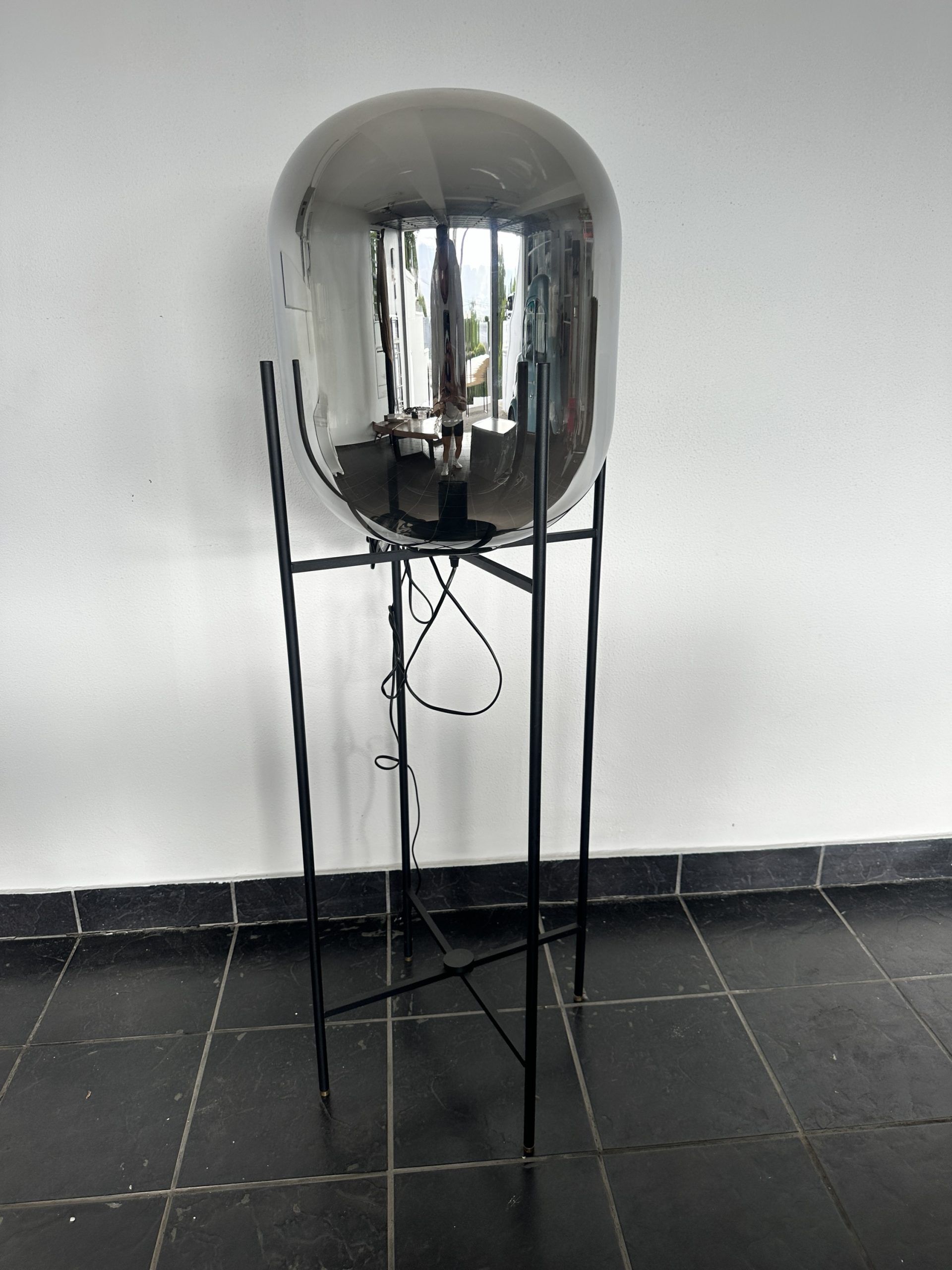 Weylandts Designer Chrome Floor Lamp – 1.4m Statement Piece