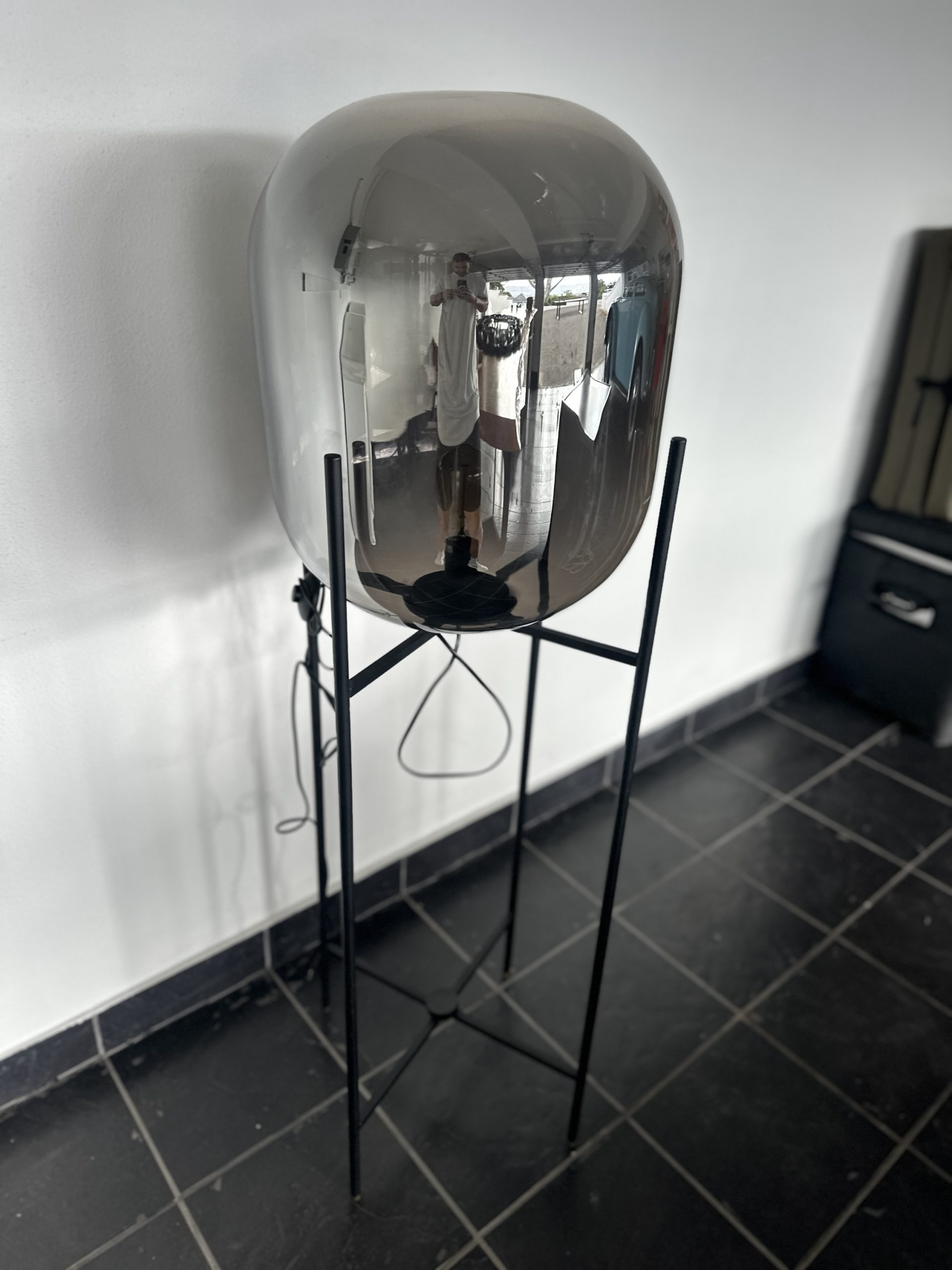 Weylandts Designer Chrome Floor Lamp – 1.4m Statement Piece - Image 3