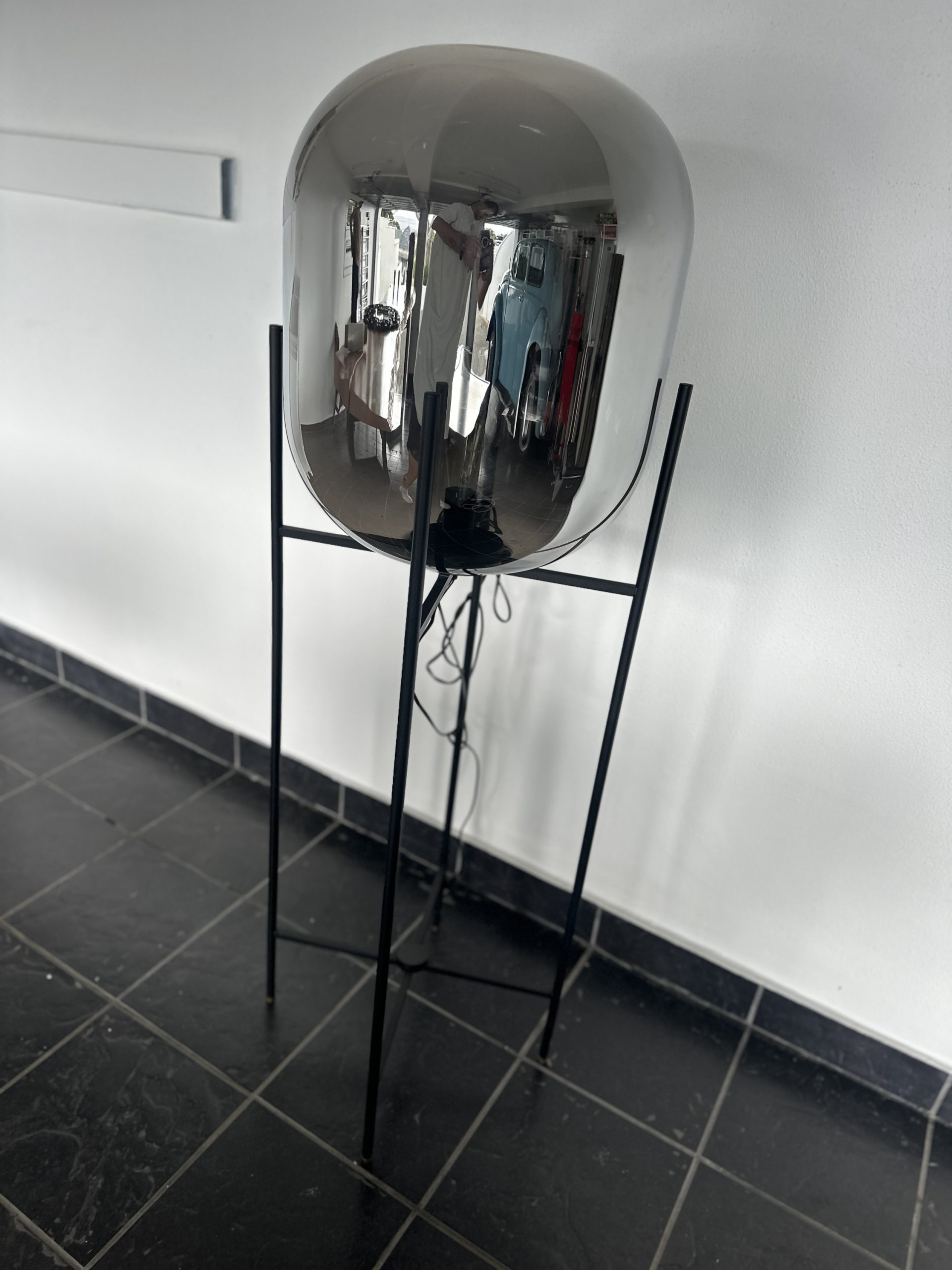 Weylandts Designer Chrome Floor Lamp – 1.4m Statement Piece - Image 2