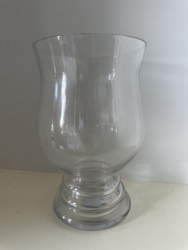 Amica designs clear French ornate vase