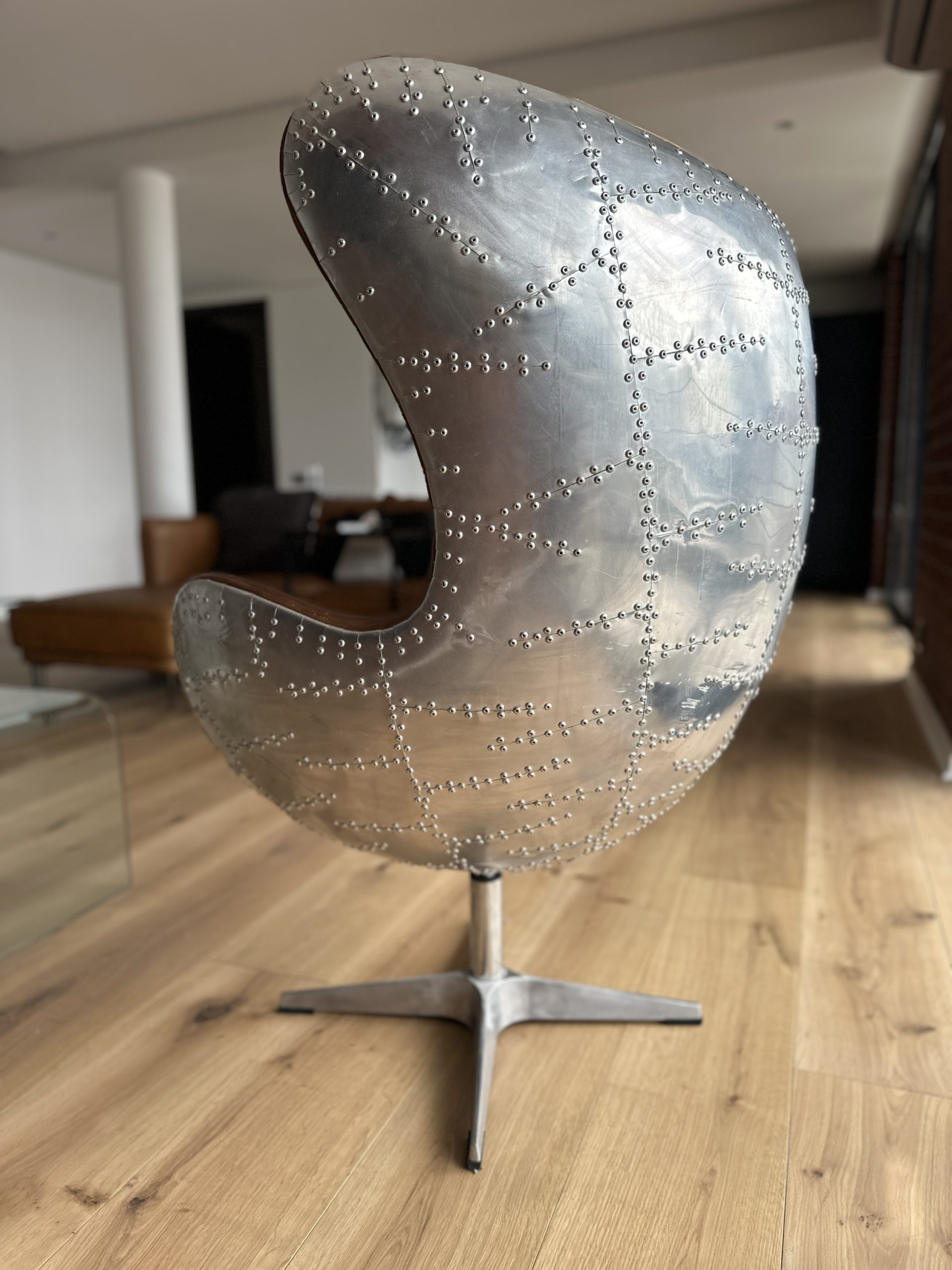 Genuine leather Spitfire Banchee Egg chair - Image 6