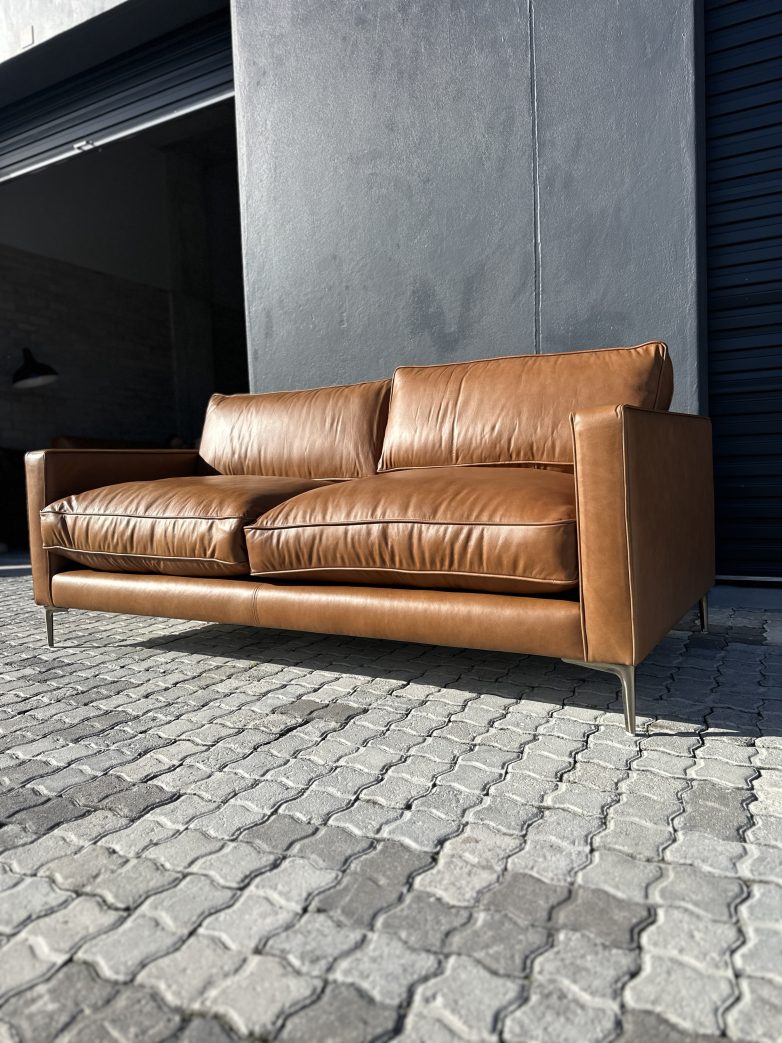 2 Metre Brazilian Leather couch