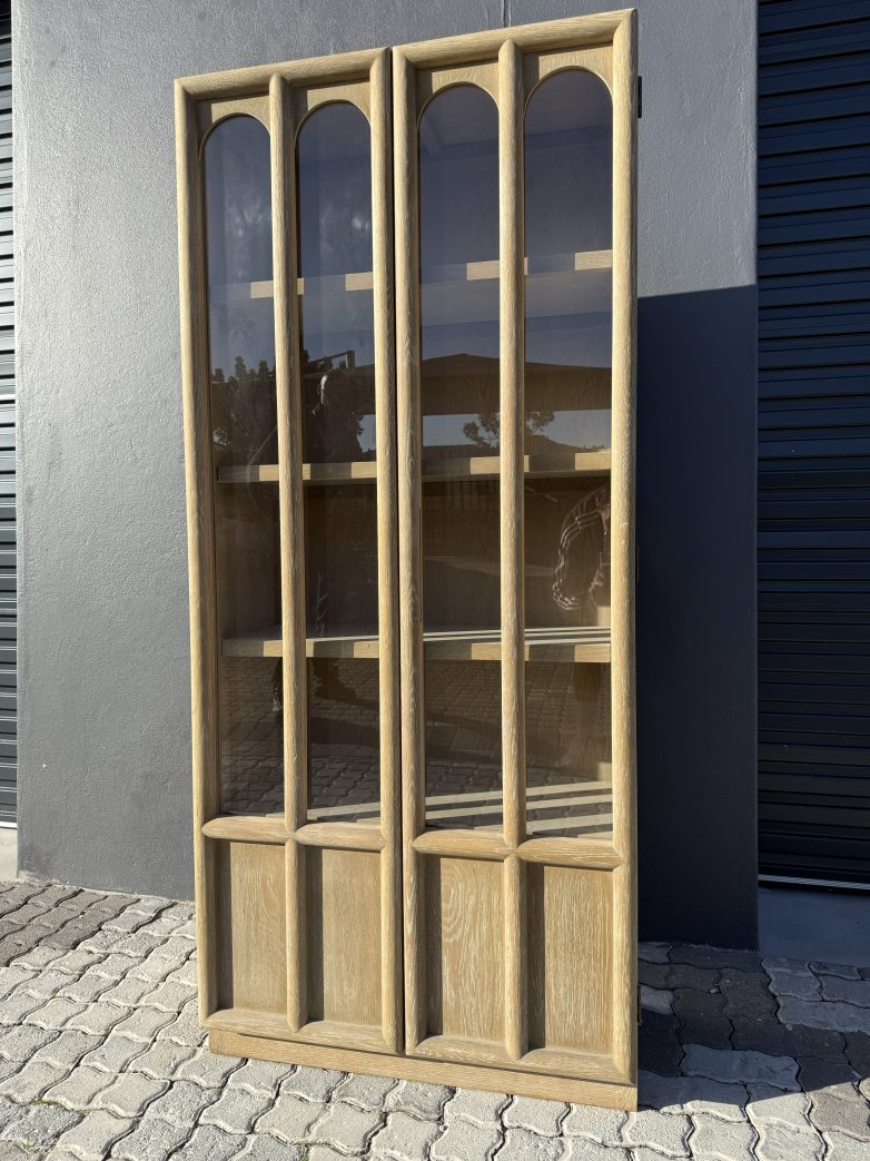 Pezula Solid Oak and Glass cabinet