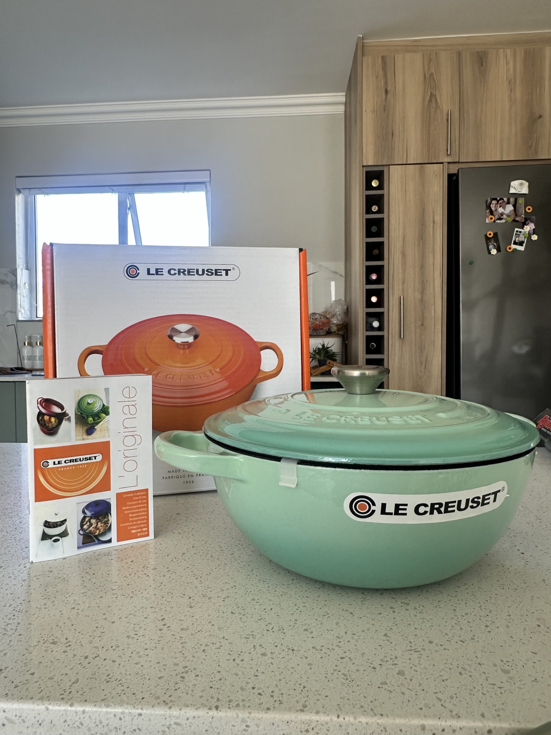 Le Creuset 26cm Signature Marmite in cool mint