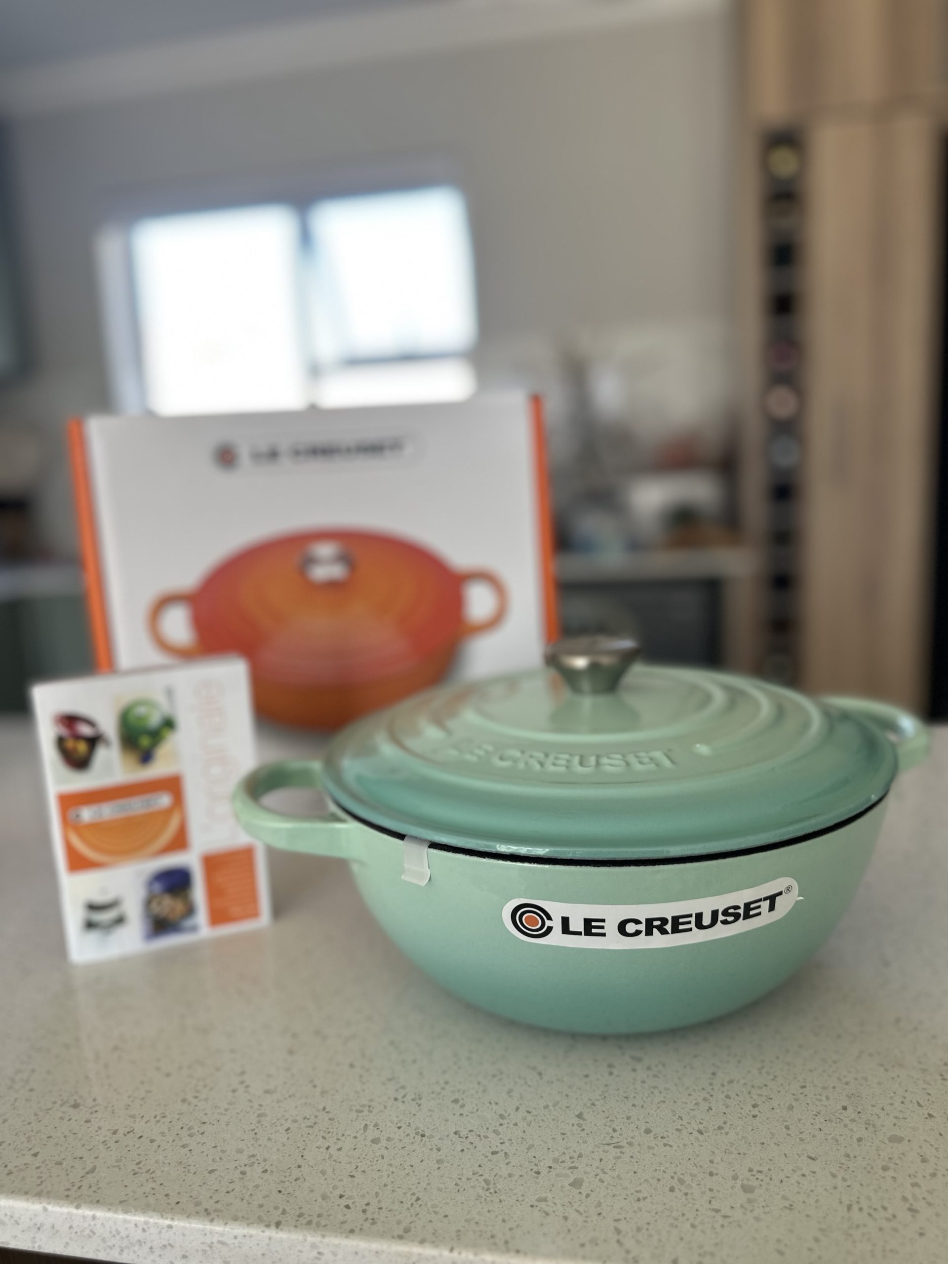 Le Creuset 26cm Signature Marmite in cool mint - Image 7